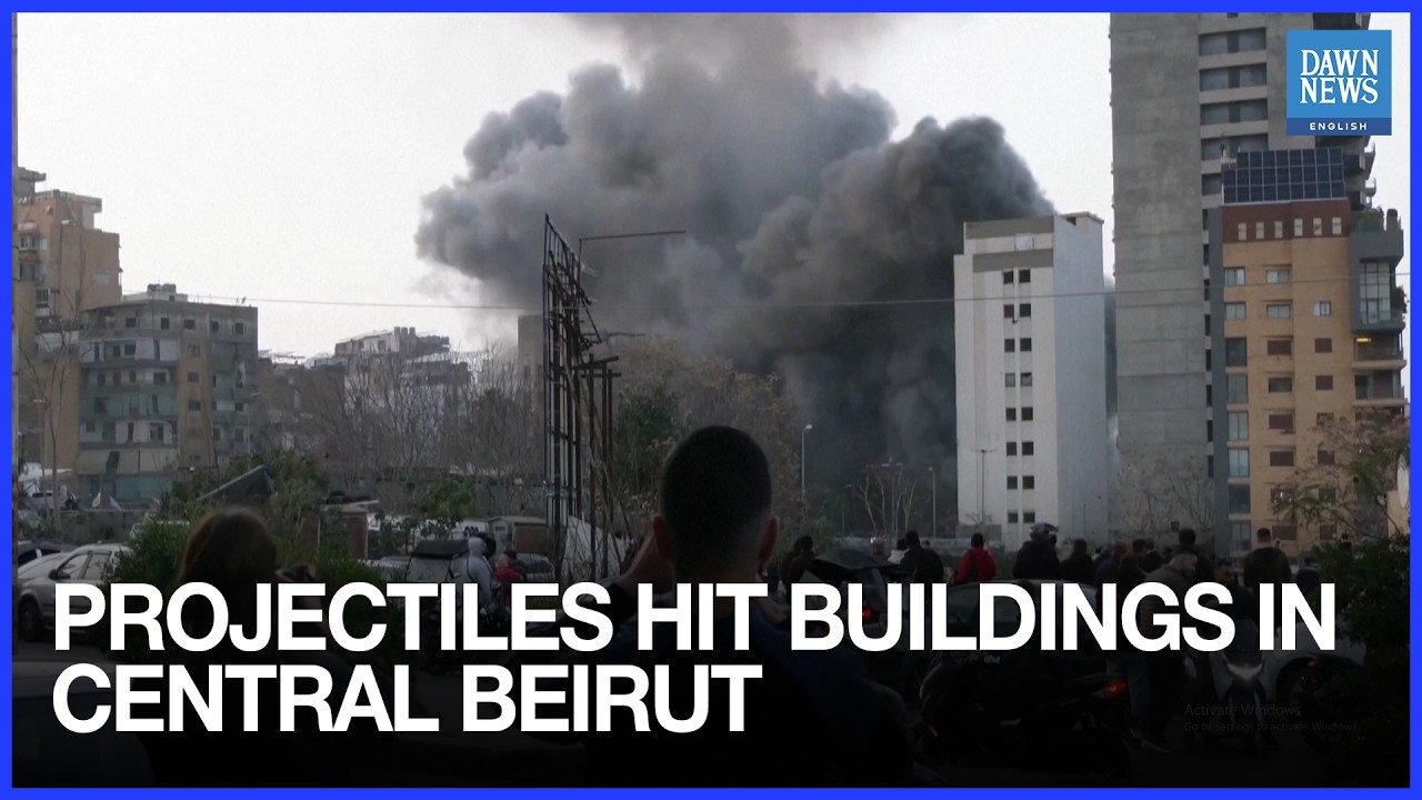 Projectiles Hit buildings In central Beirut | US-Israel War On Iran