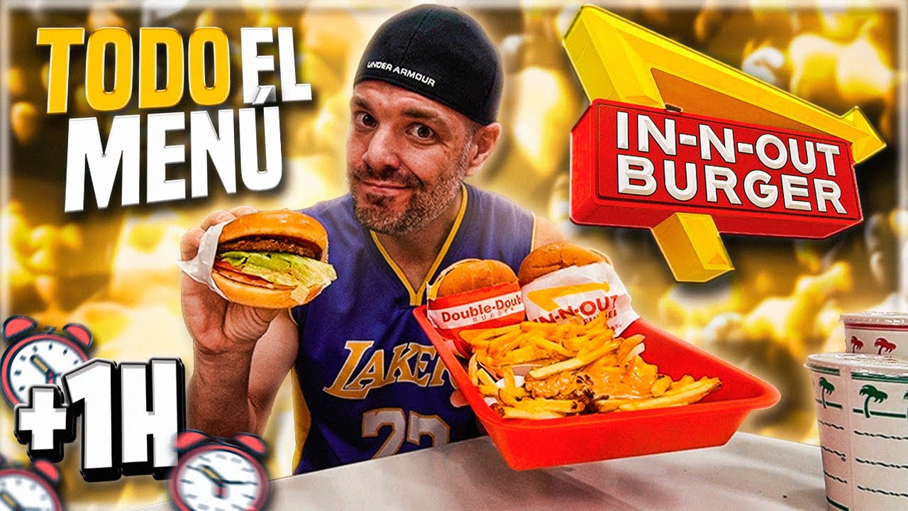 COMIENDO TODO el MENU de IN-N-OUT🍔 *la GENTE ESPERA HORAS por la HAMBURGUESA MÁS FAMOSA del MUNDO*