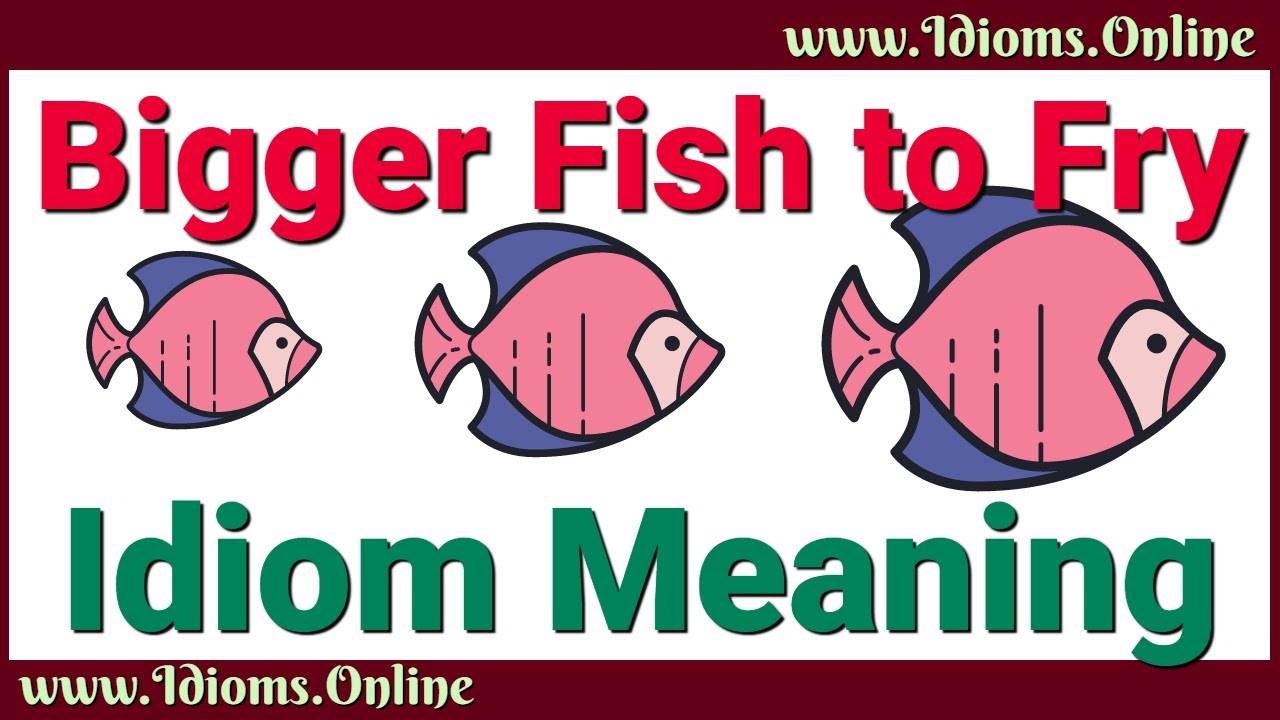 Bigger Fish to Fry Meaning | Idioms In English