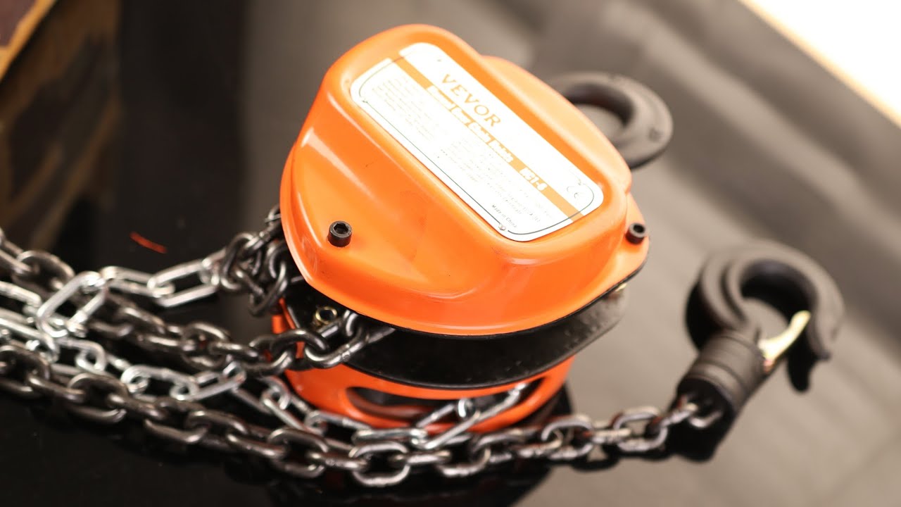 VEVOR Hand Chain Hoist, 1 Ton 2200 lbs Capacity 20 FT Come Along, G80 Galvanized Carbon Steel