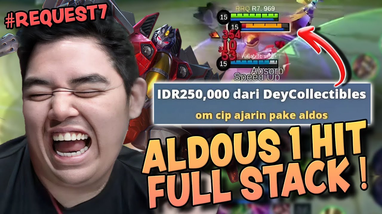 DI DONATE REQUEST HERO ALDOUS, STACK MENTOK 1 HIT LANGSUNG HILANG ?!! #MLBB