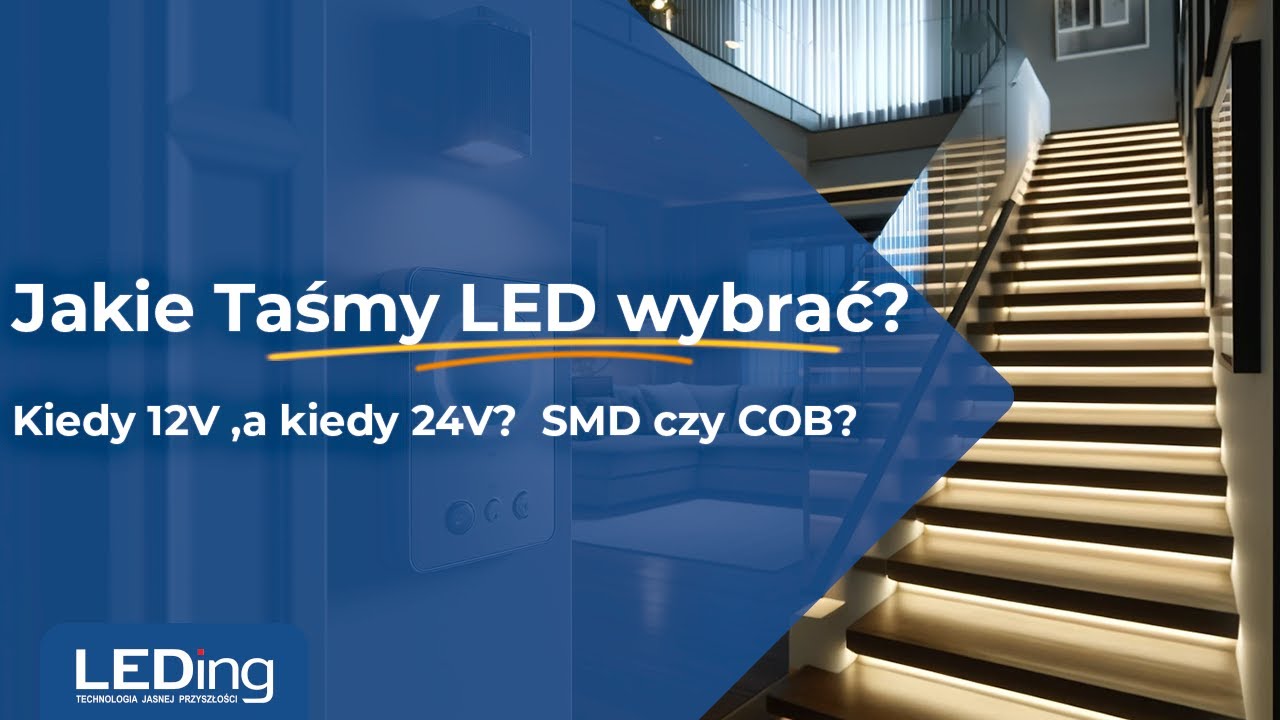 Porównanie Pasków LED: 12V vs 24V – Które wybrać?  COB czy SMD? jak zasilać długie paski LED?