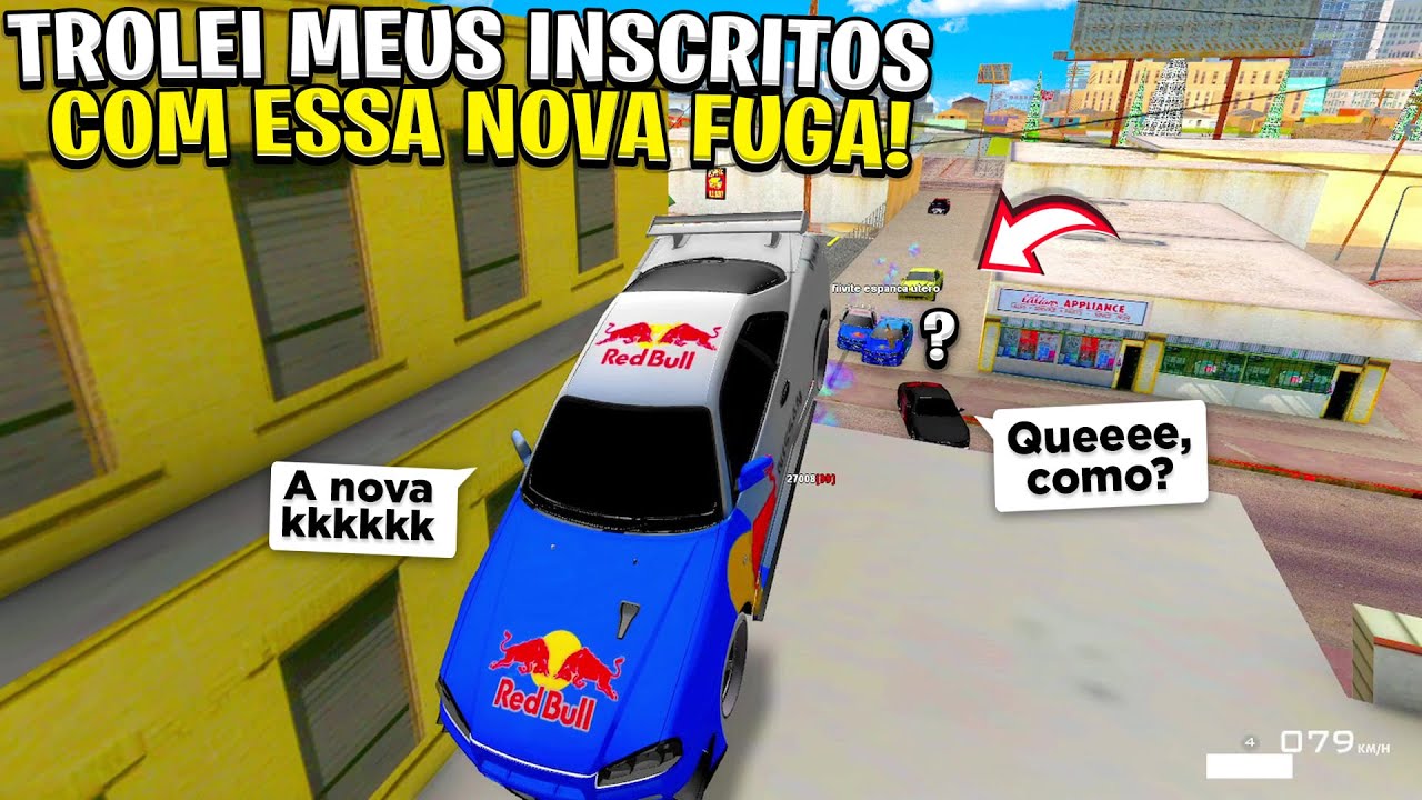 TROLLEI MEUS INSCRITOS COM ESSA FUGA NOVA 😂😂😂😂 GTA SAMP