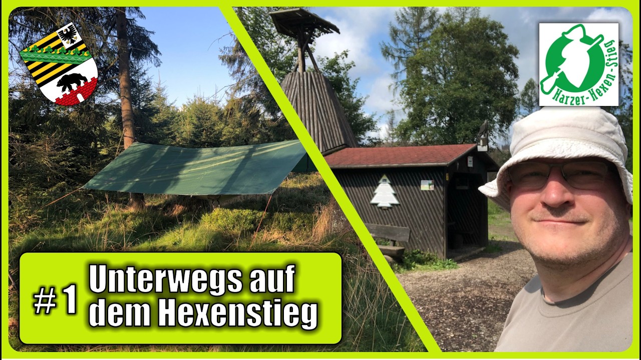 Harzer Hexenstieg #1 | Die ersten 15 km | Lagerbau & Lecker kochen | Harz 2021
