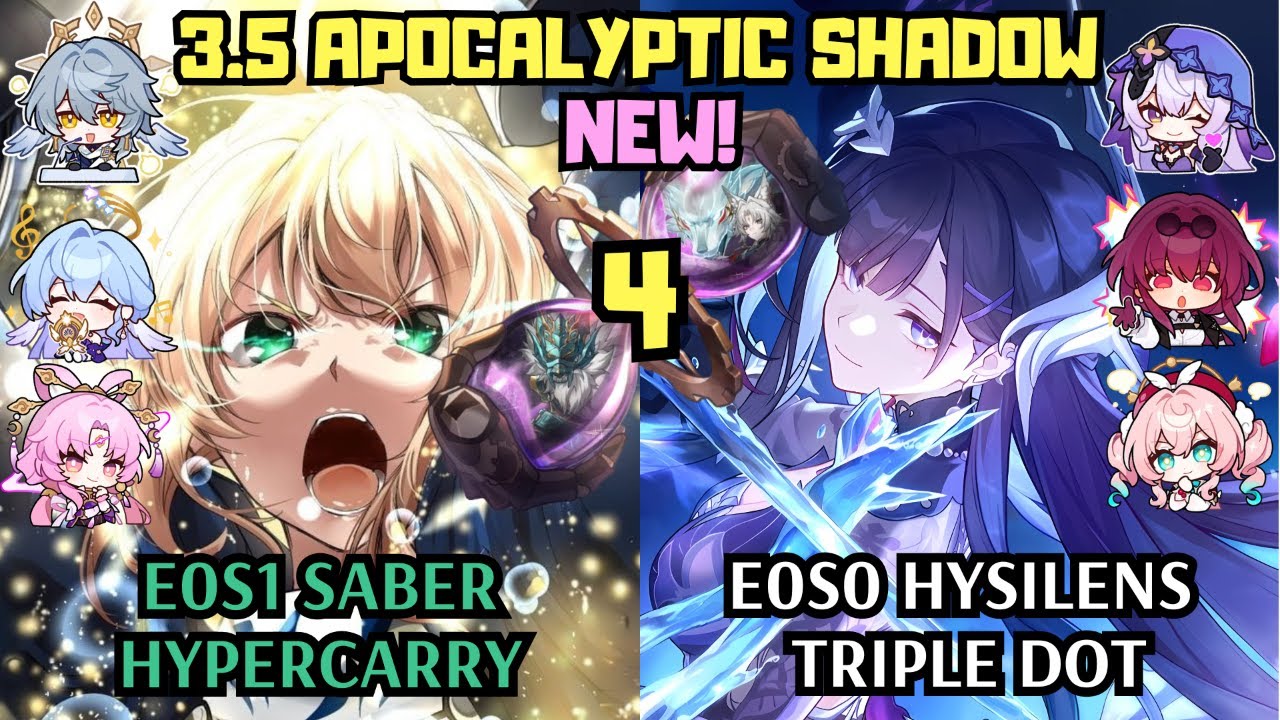 E0 Saber Hypercarry & E0 Hysilens Triple DoT | NEW 3.5  Apocalyptic Shadow | Honkai Star Rail