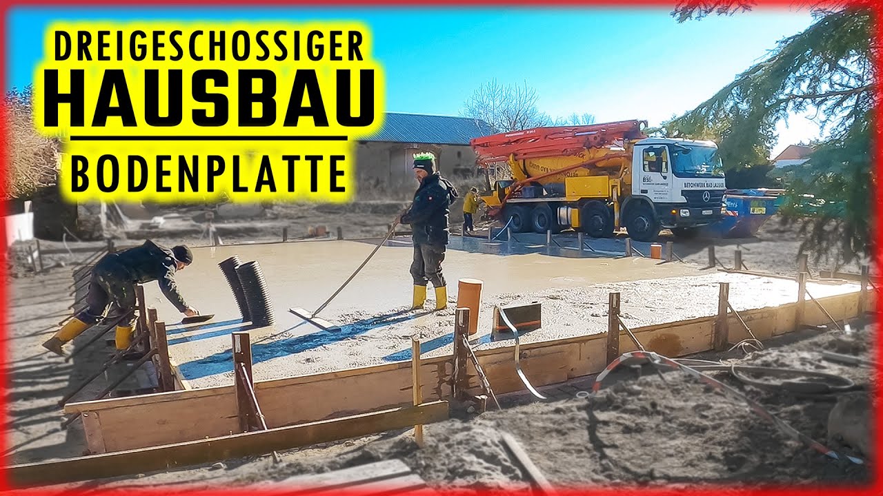 GEDÄMMTE BODENPLATTE - Schalung Bewehrung & Beton! | DREIGESCHOSSIGES HAUS #03 | Home Build Solution