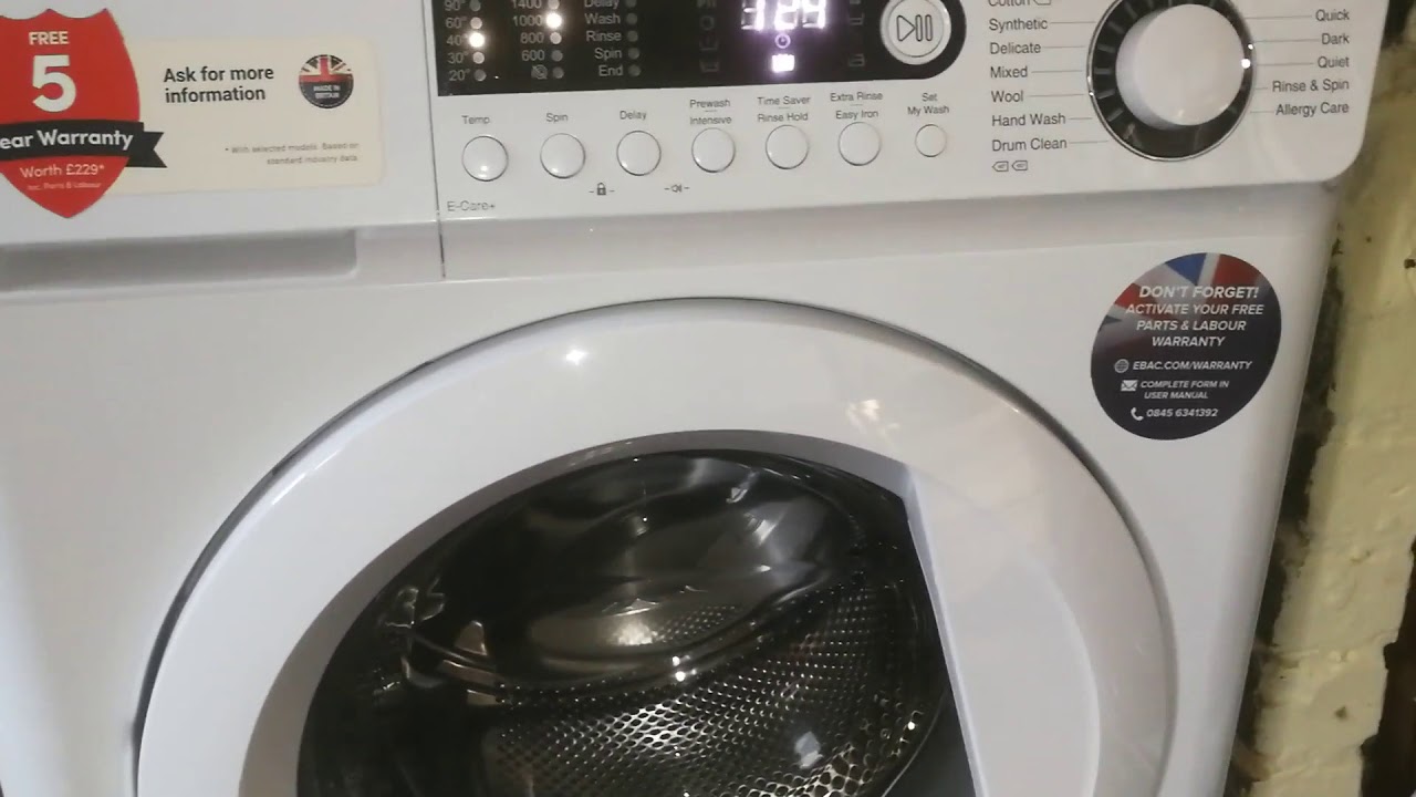 Ebac Washing Machine - Overview and review