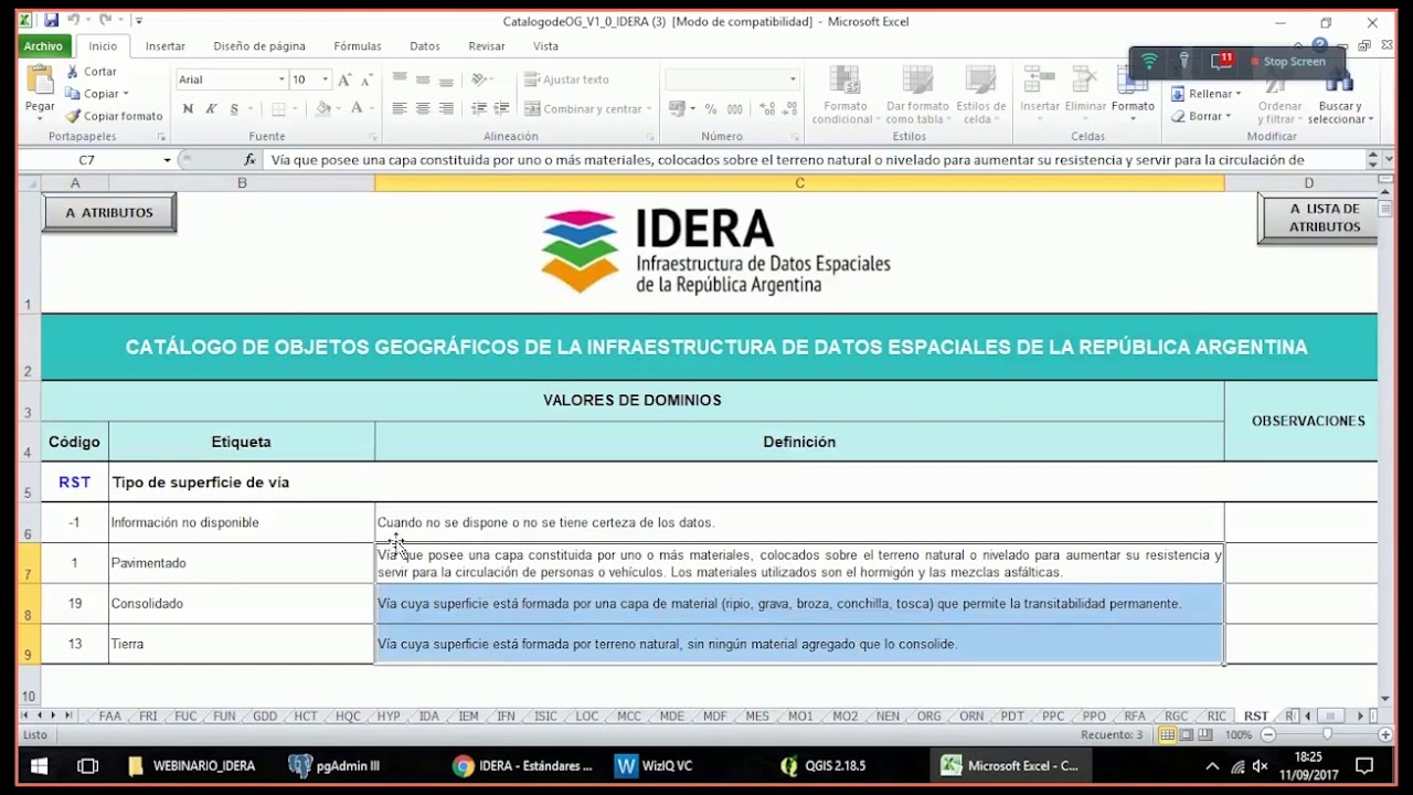 Implementación de Estándares de IDERA con Software libre