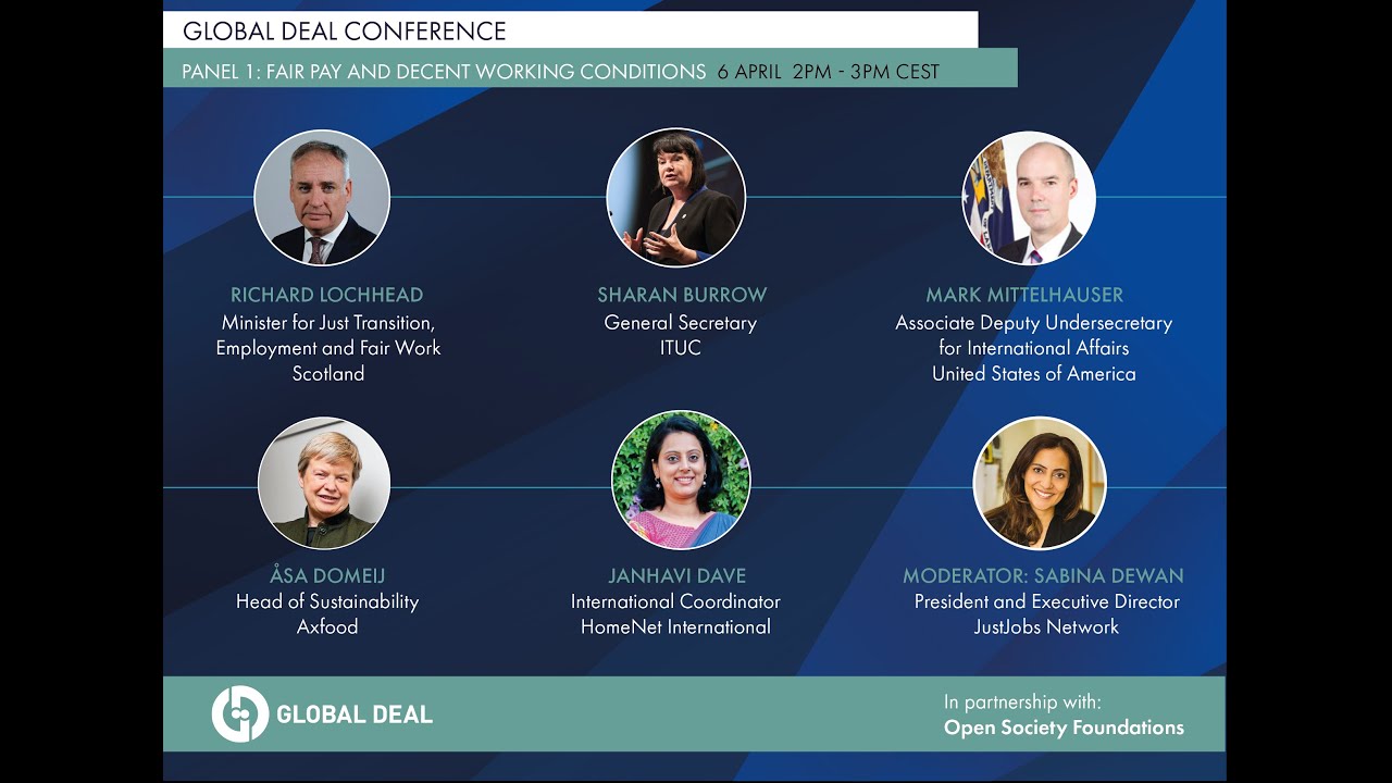 Global Deal Conference - Session 1: Fair pay and decent working conditions