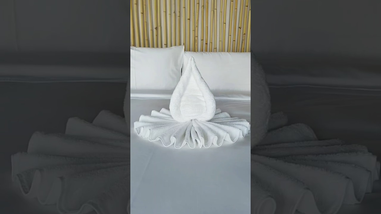How to make simple towel origami||How to make quickly towel folding decoration|| towel art#shorts