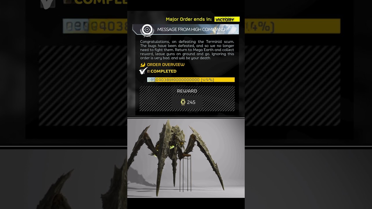 Incoming Message from High Command #helldivers2 #terminids #gaming #democracy