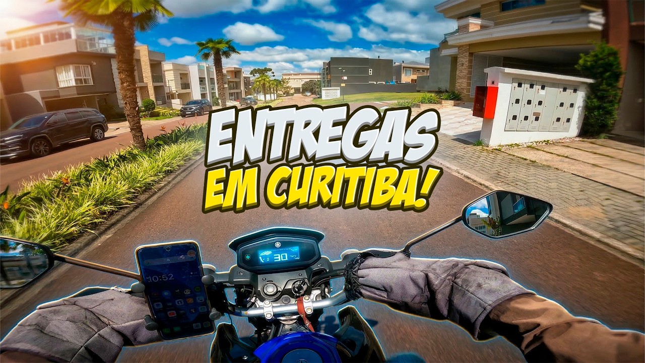 🏍️ Rodando Curitiba o Dia Inteiro Fazendo Entregas | Motovlog