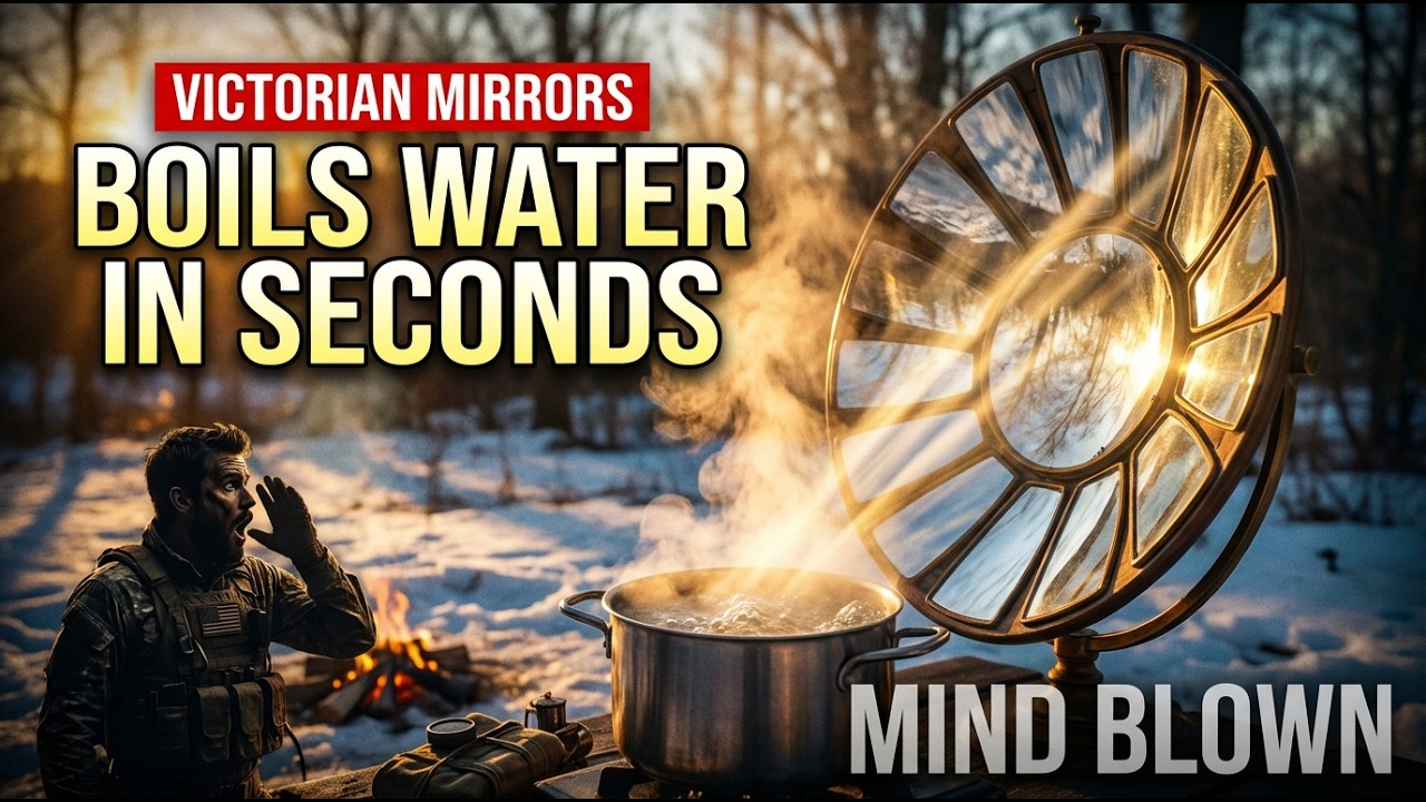 Forget Solar Panels,How Victorians Boiled Water in SECONDS Using Only Mirrors Off Grid Survival Hack