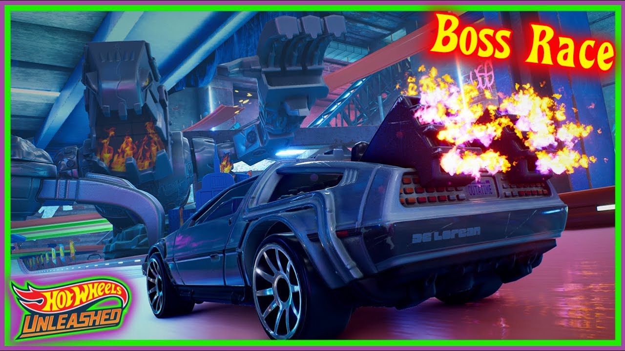 Hot Wheels Unleashed Boss Race With The DeLorean (PS5 Gameplay)