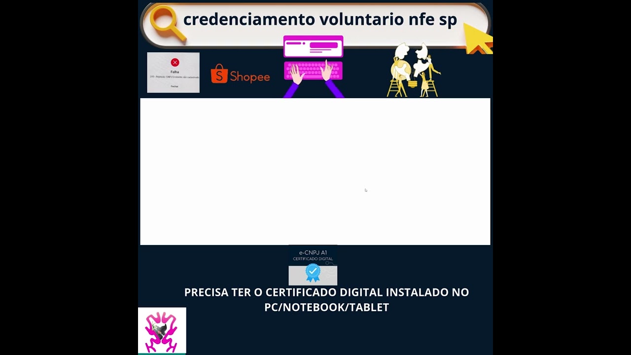SHOPEE FALHA #245 - REJEI&Ccedil;&Atilde;O: CNPJ EMITENTE N&Atilde;O CADASTRADO.COMO RESOLVER ???