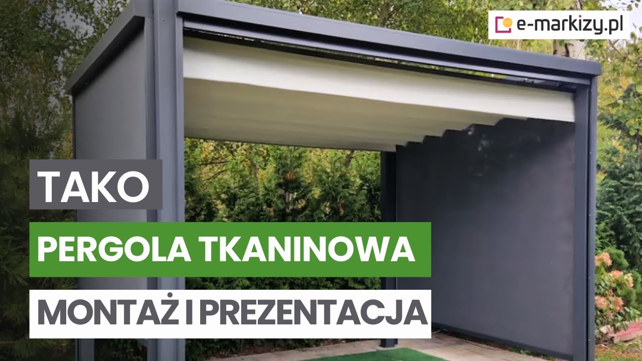Pergola Tkaninowa elektryczna + ZIP | TAKO | Montaż i prezentacja | www.e-markizy.pl