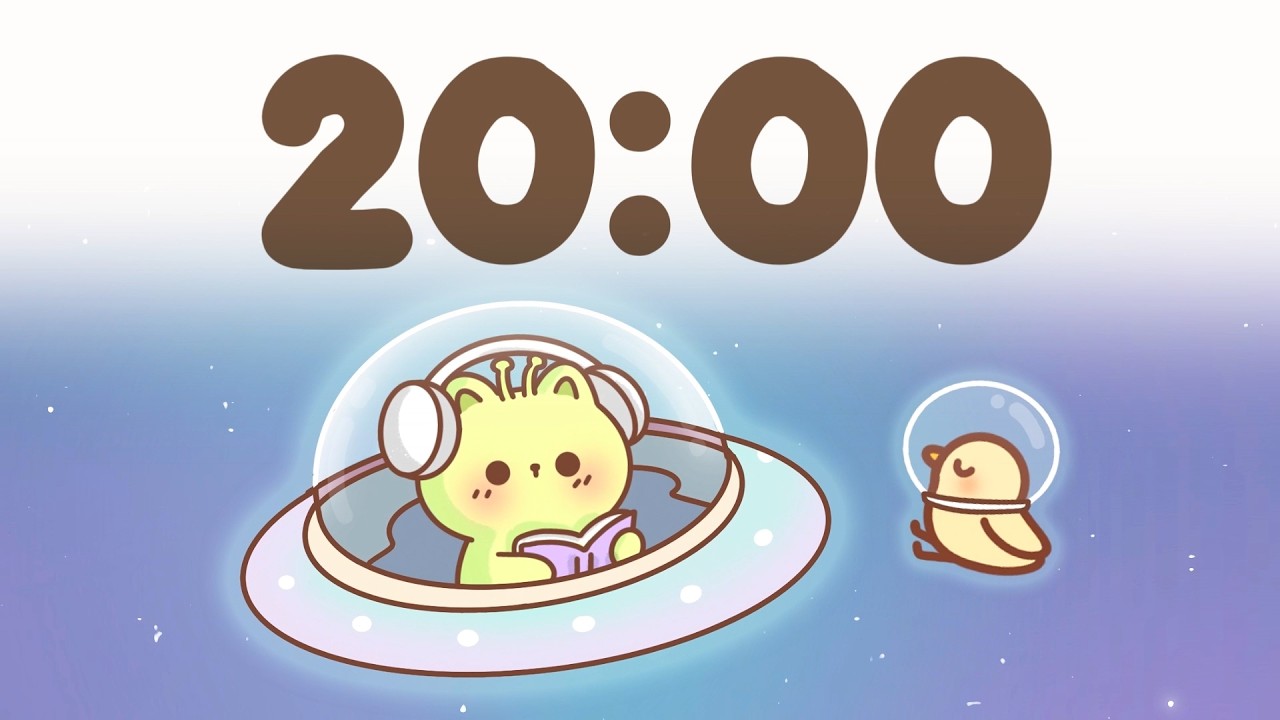 20 Minute Timer 🐱 Study Timer for Classroom Focus - Alien