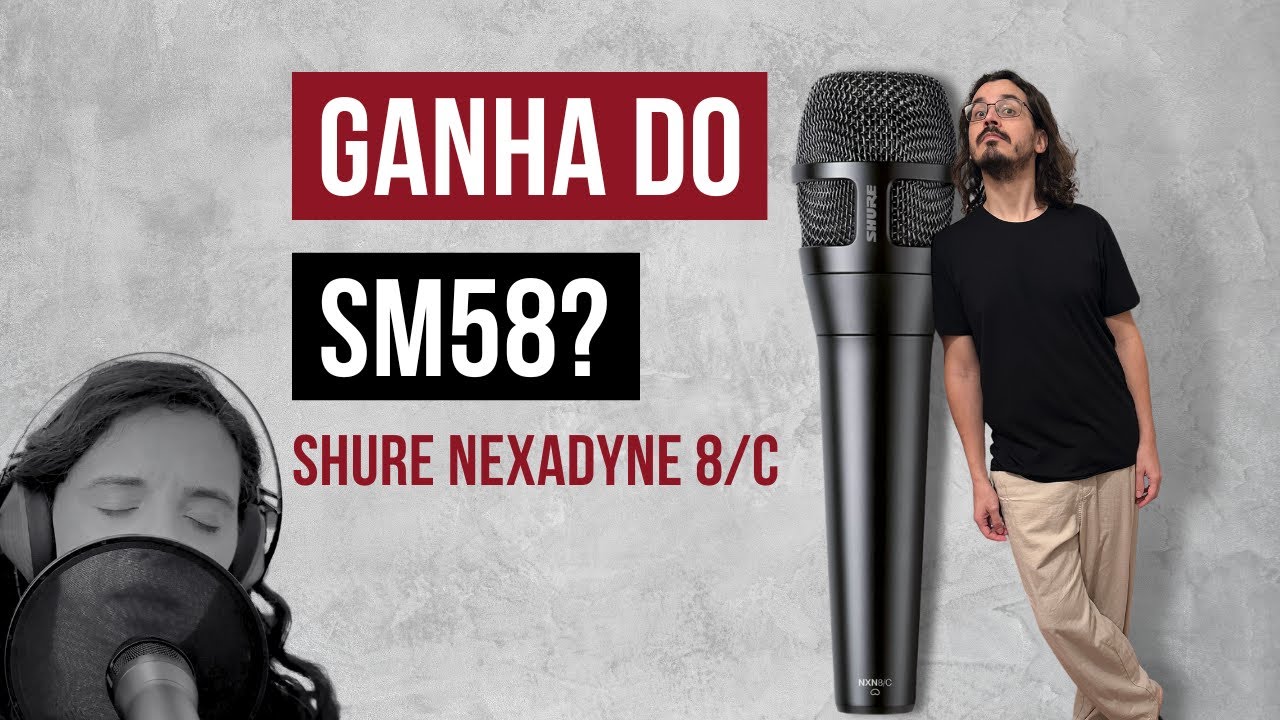 O novo microfone Shure Nexadyne 8/C vale a pena? Teste para voz e mixagem para download na descrição