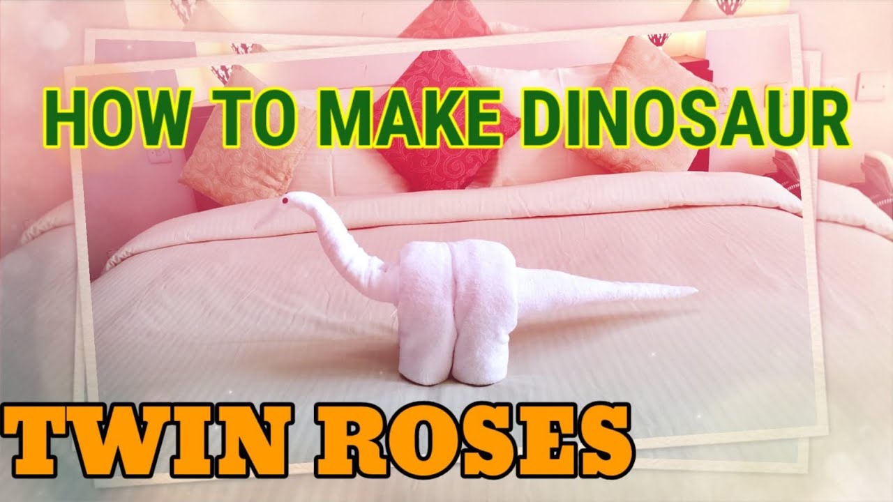 HOW TO MAKE TOWEL ANIMAL DINOSAUR | TOWEL TUTORIAL | TOWEL ART | TOWEL ORIGAMI.