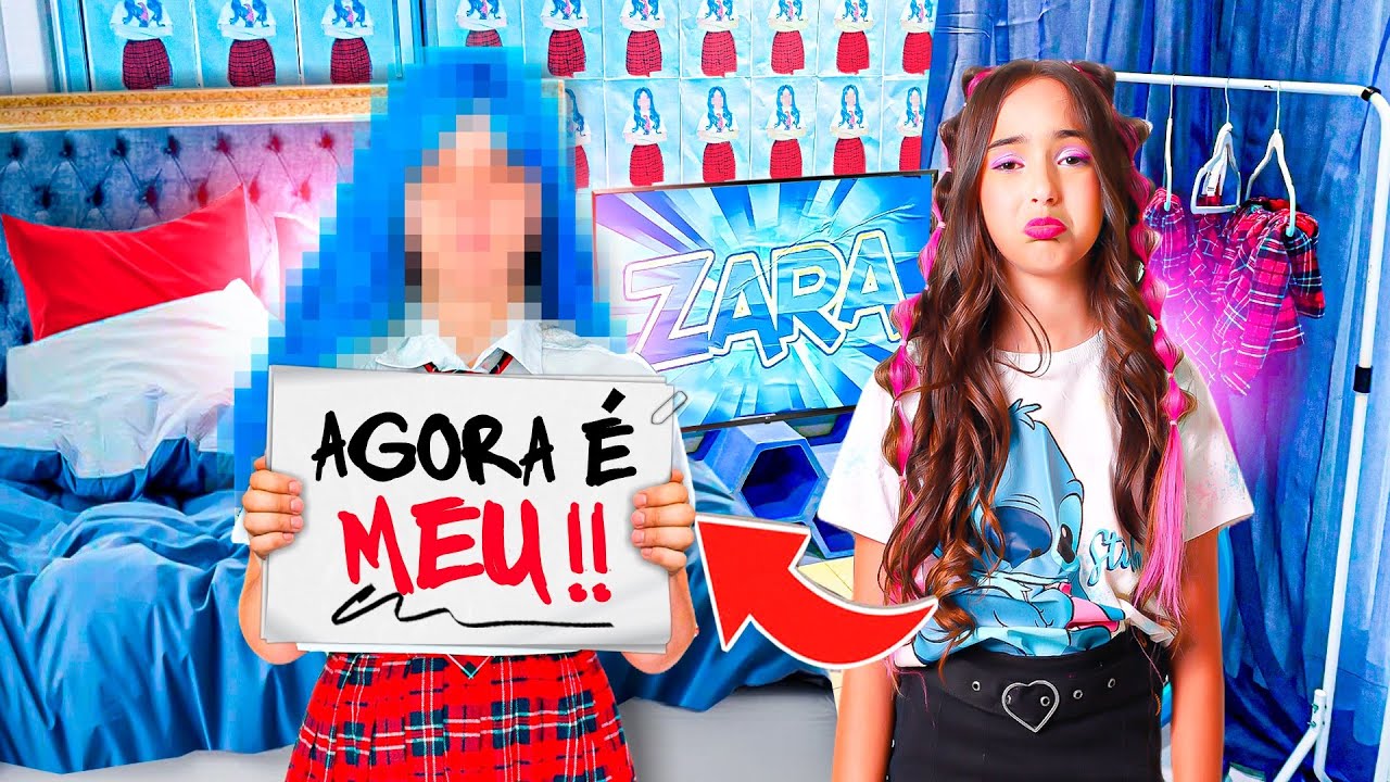 A MENINA QUE NÃO GOSTA DA BELINHA INVADIU O QUARTO DELA E O TRANSFORMOU NO QUARTO DA ZARA
