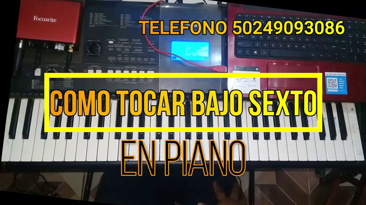 Bajo sexto en piano _explicado paso a paso - charly González