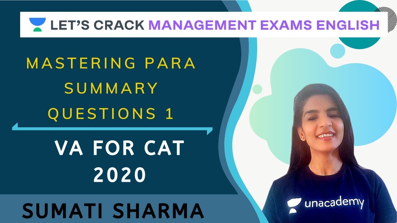 Solve RC Passages | VA for CAT 2020 | CAT/MBA I Sumati Sharma