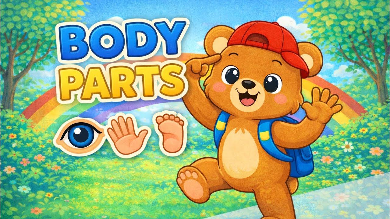 Body Parts with Kimo the Bear 👀✋👣 | Kids Song