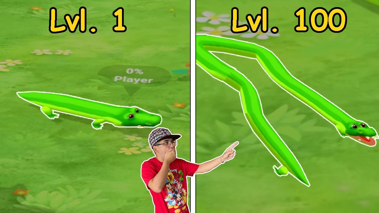 VIREI UMA SUPER COBRA CROCODILO GIGANTE!! - Snake Arena 3D (jogos de celular)