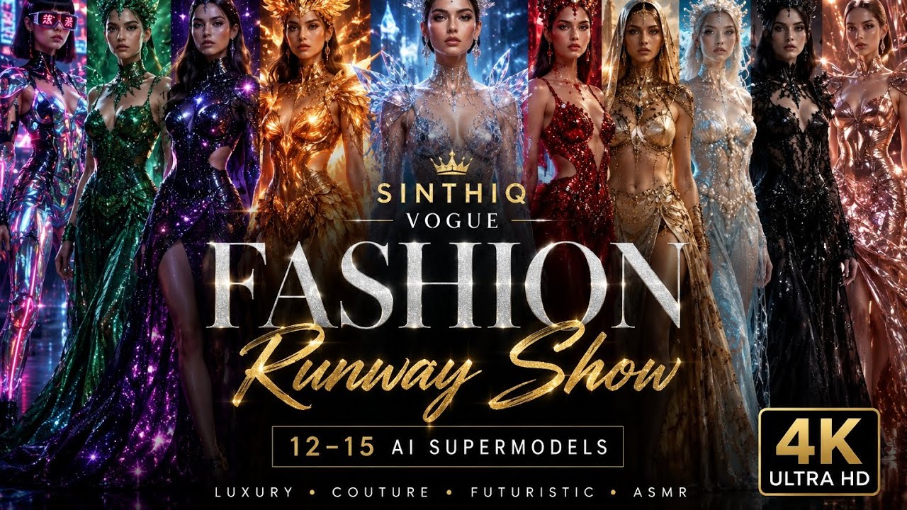 ✨ AI FUTURISTIC FASHION WEEK 2026 | Luxury Runway Show | Sinthiq Vogue