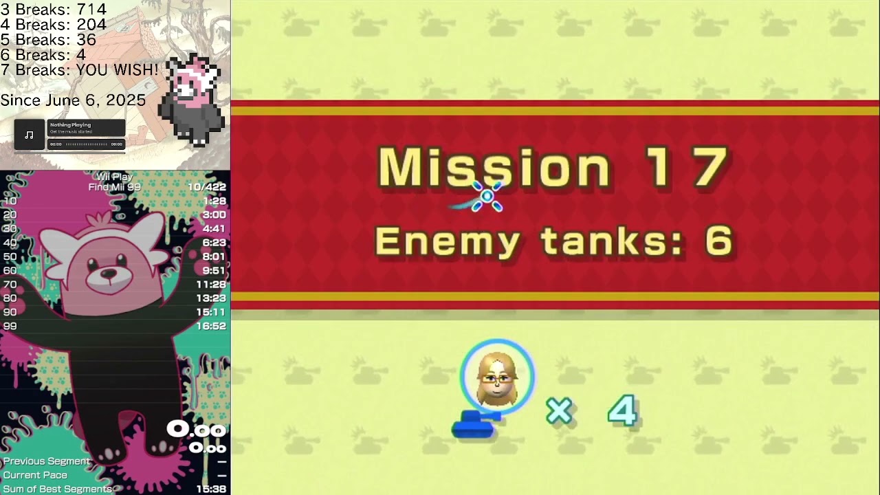 Wii Play - Tanks! score of 346 (PB)