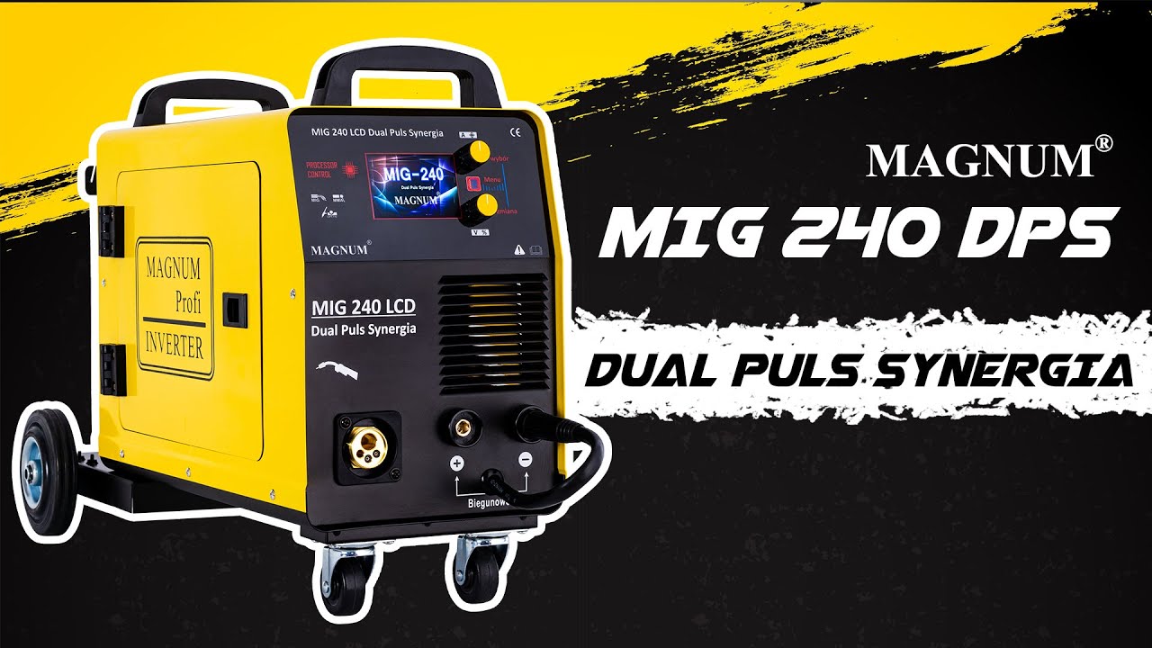 Migomat LCD do spawania wszystkich rodzaj&oacute;w materiał&oacute;w MIG 240 LCD Dual Puls Synergia