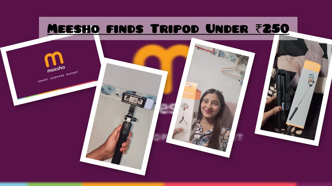Meesho finds Tripod Under ₹250 with attached light😍😍 #ahanafam #viralvideo #minivlog #meeshofinds 