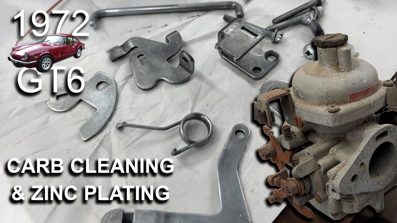 1972 Triumph GT6 - Part 90 - Cleaning The Carbs and Zinc Plating the Hardware