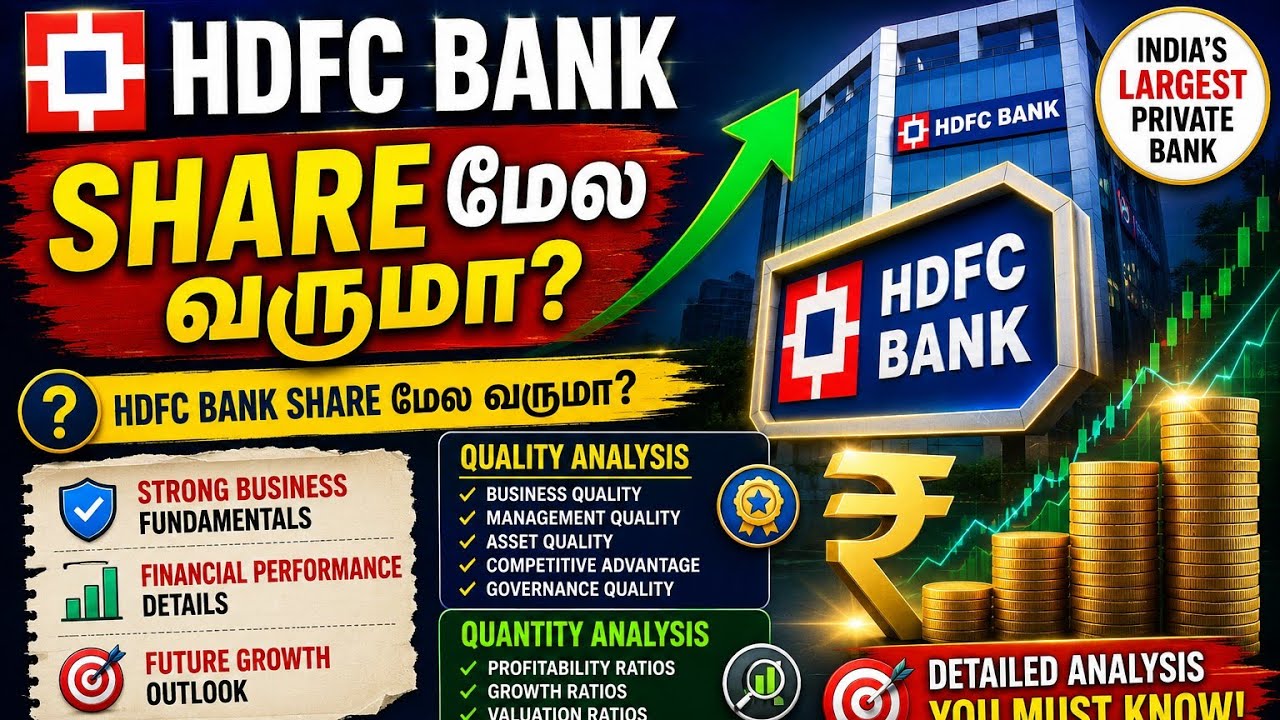 HDFC Bank Share Price ஏன் Down? இனி என்ன நடக்கும்? | Complete Analysis 📈  #hdfcbank #marketdown #sip