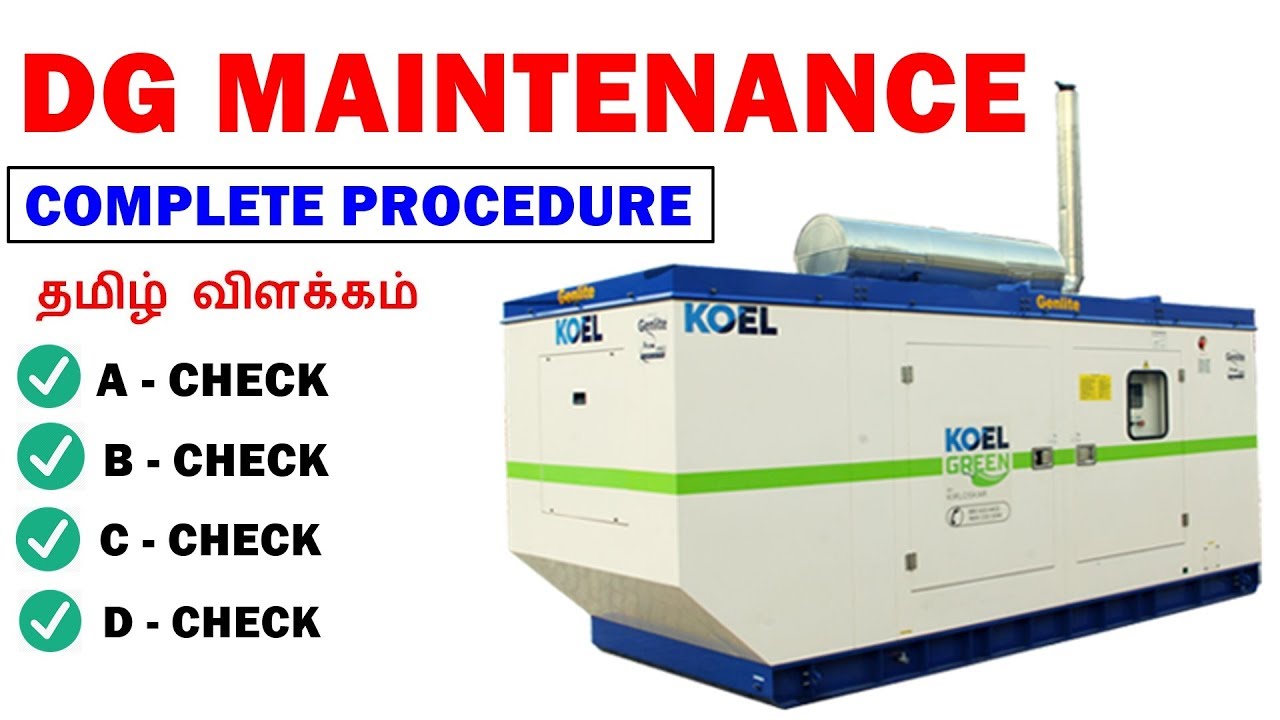 DG Maintenance Procedure | Explained In Tamil