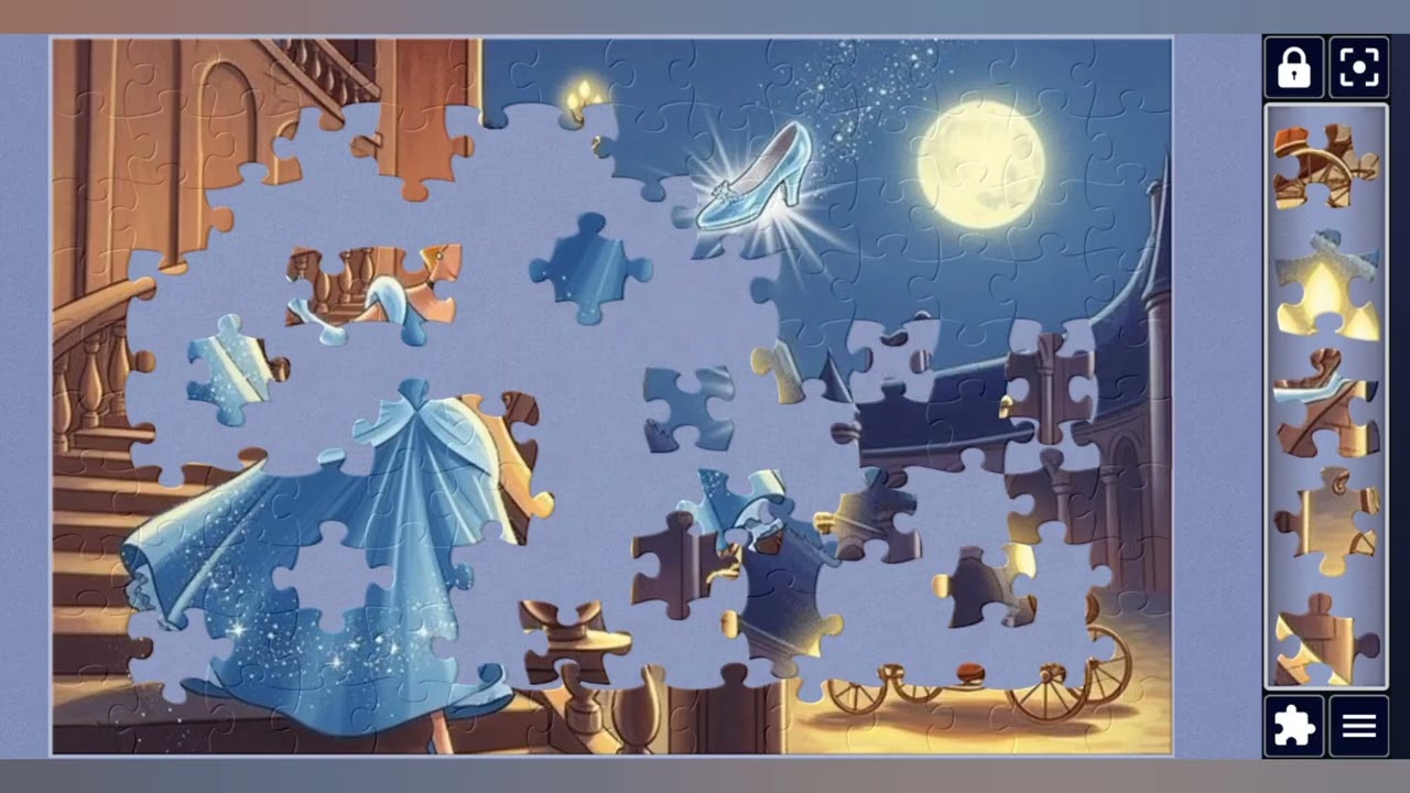 Cinderella's Midnight Escape👑🌌🌙🚀🪩🌈//jigsaw Challenge Hub🧩//Fun with puzzles,🧩🧩//