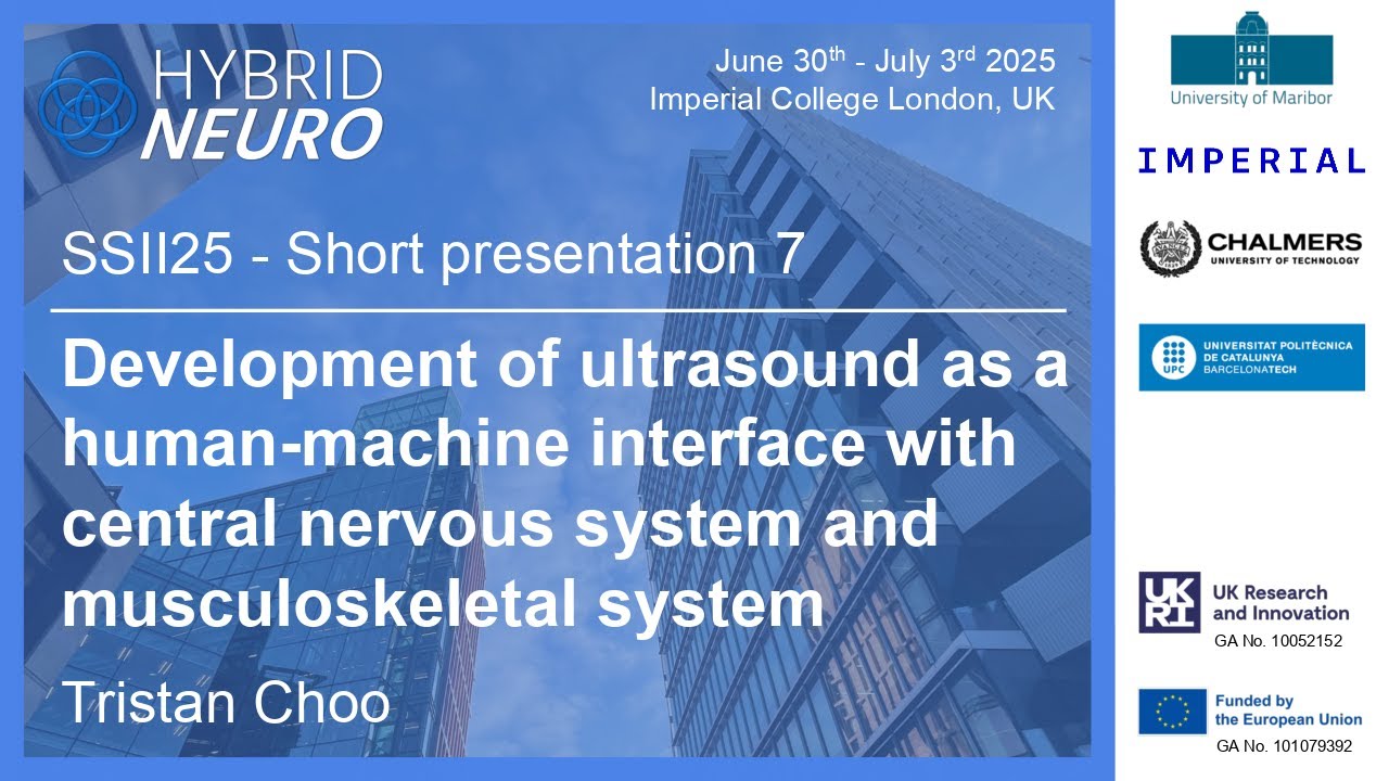 Development of ultrasound as a human-machine interface - Tristan Choo - SSII25 short 7