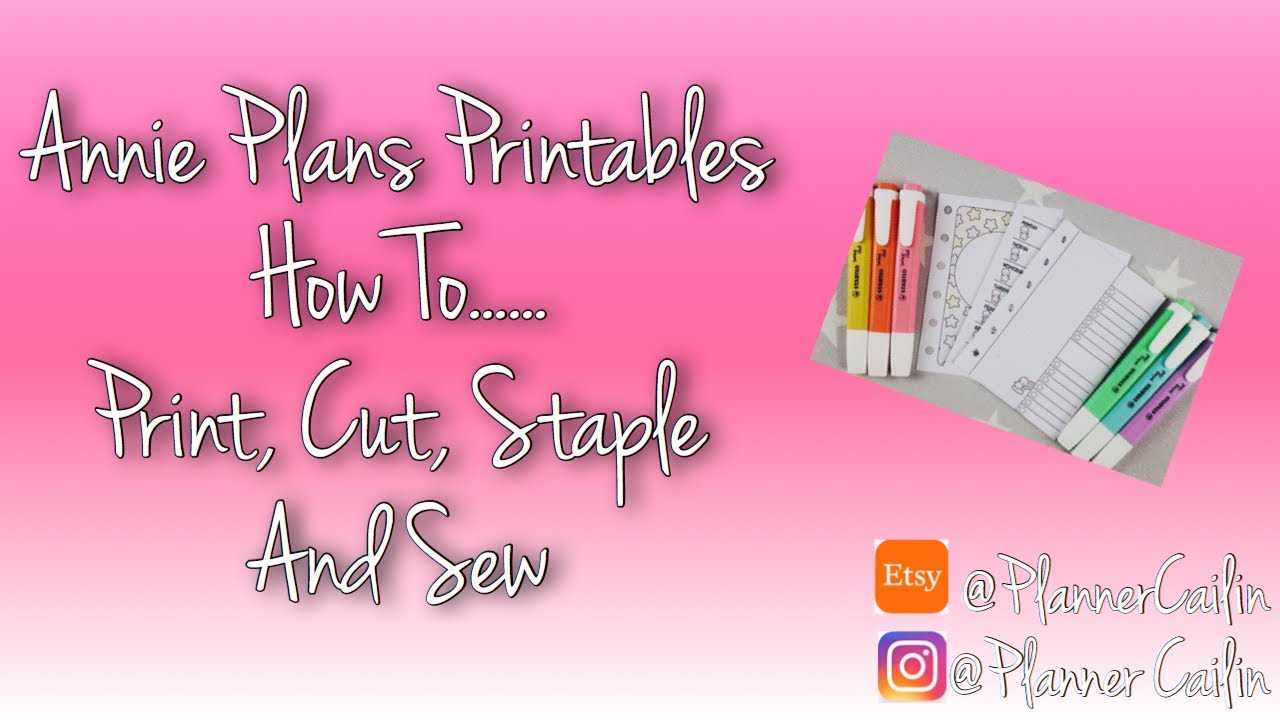 Annie Plans Printables, How to. (including how to make your own TN Inserts.