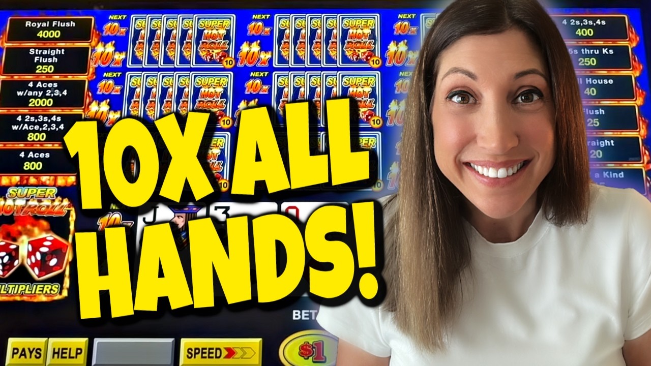INTENSE! 😮 HIGH LIMIT Hot Roll Video Poker at Beau Rivage Biloxi 🎲