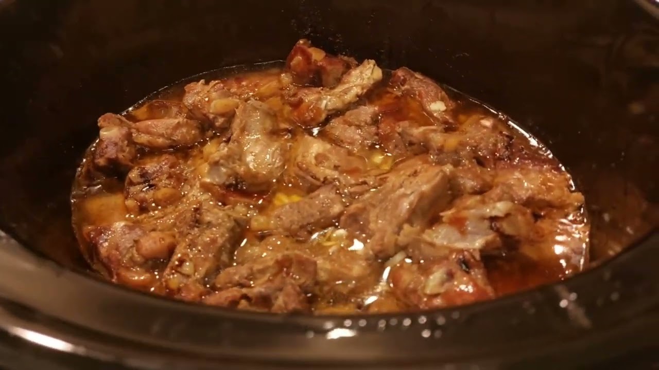 Costillas con salsa teriyaki en olla de cocción lenta#crockpot#costillasdecerdo#ribsrecipepork