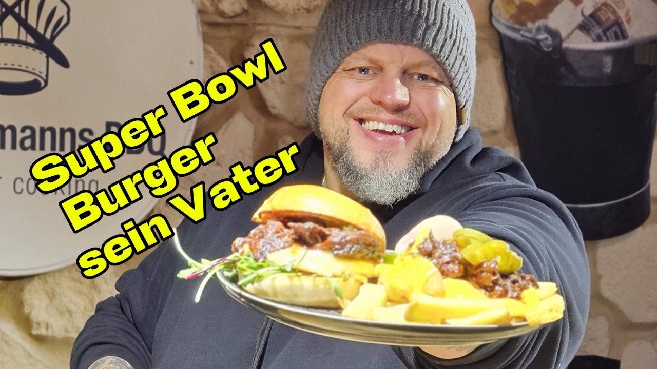 SUPER BOWL BURGER – Der Vater aller Burger! 🍔🔥 | Rinderbacken & Chili Cheese Fries