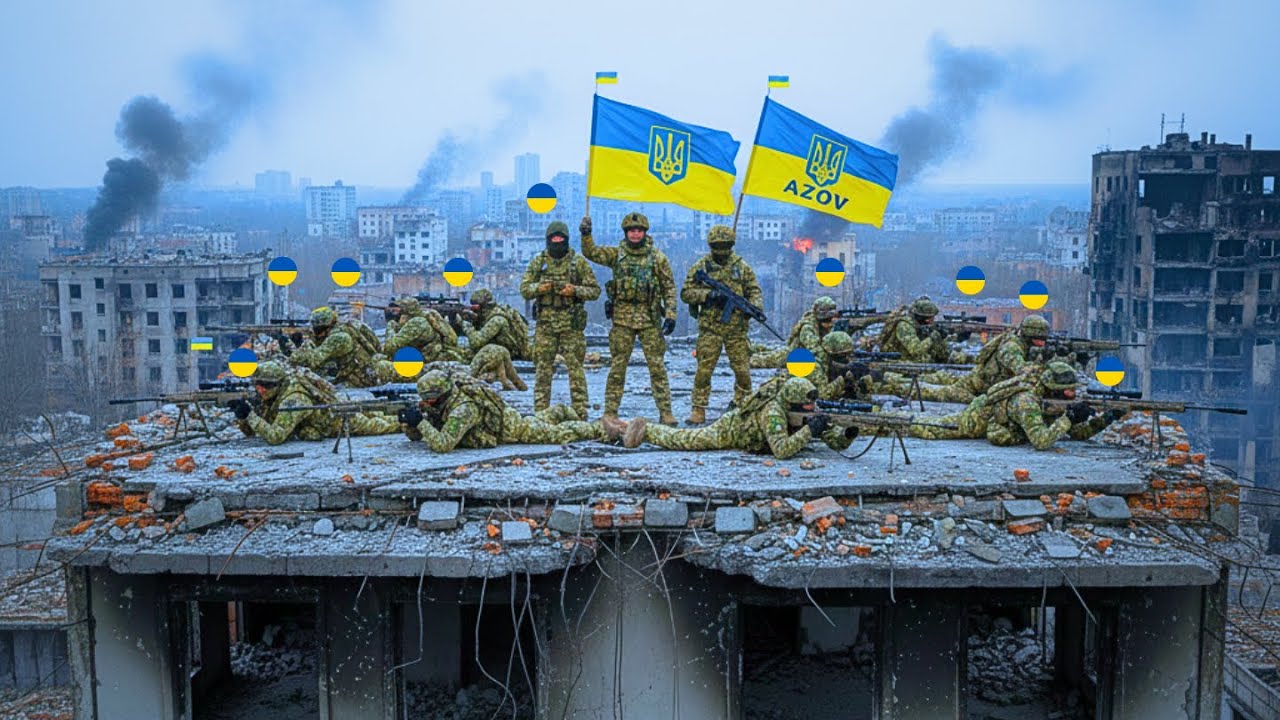 Azov Snipers Pick Off Enemy Motorcycle Convoy One by One Near Toretsk