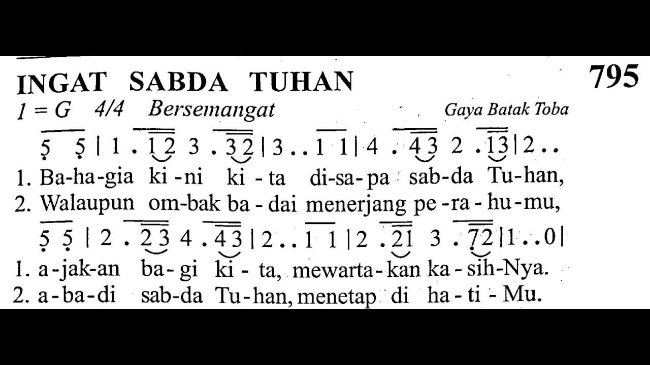 INGAT SABDA TUHAN - Madah Bakti No. 795