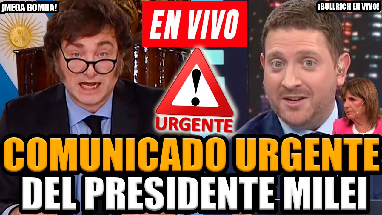 🔴URGENTE COMUNICADO DE MILEI QUE HACE TEMBLAR ARGENTINA ¡BULLRICH EN VIVO! | FRAN FIJAP