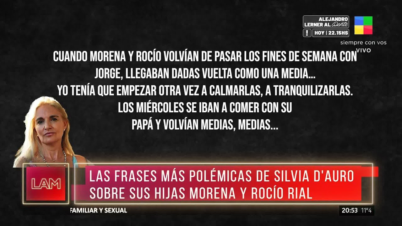 Las FRASES MÁS POLÉMICAS de SILVIA D'AURO sobre MORENA y ROCÍO RIAL