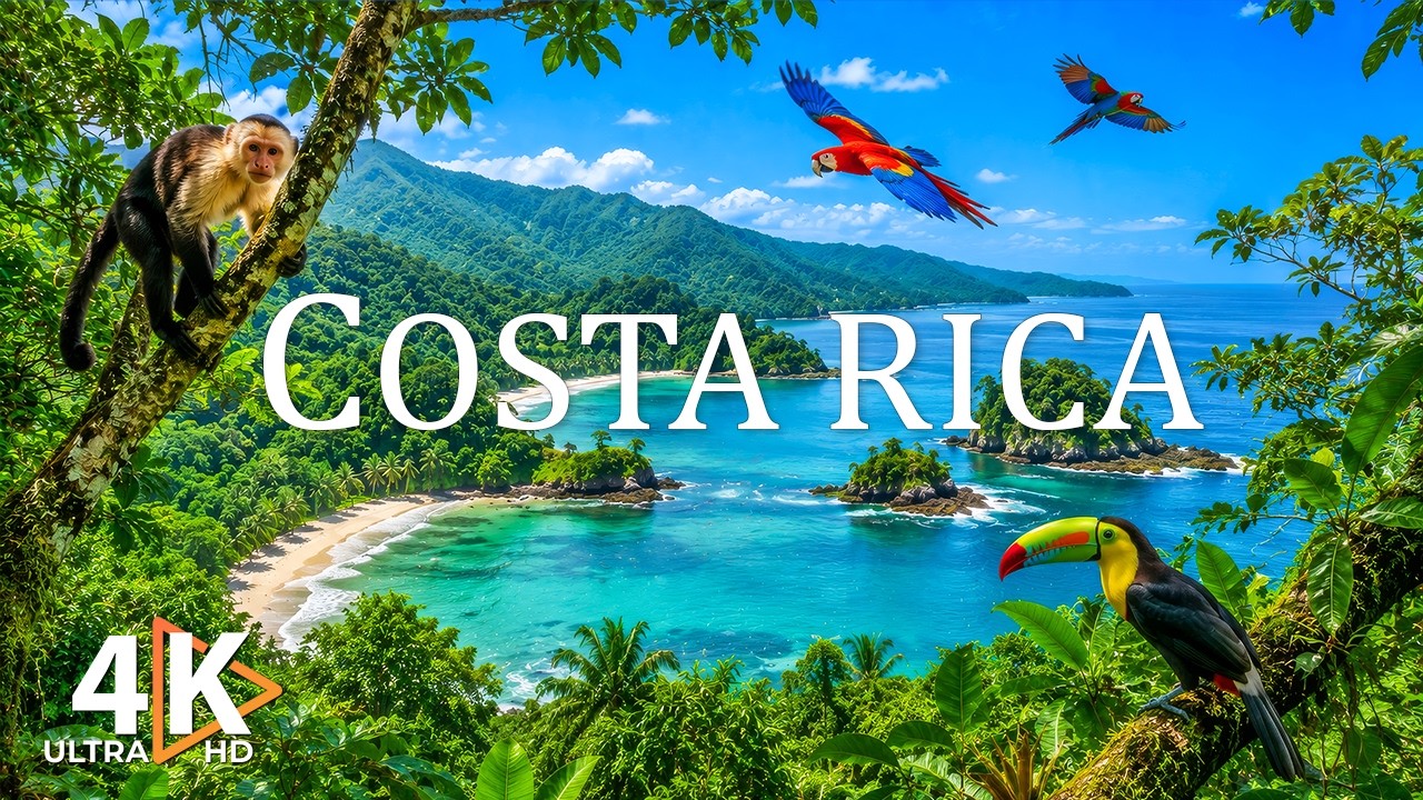🇨🇷 Costa Rica Rainforest 4K UHD 🌿Exotic Wildlife & Scenic Relaxation