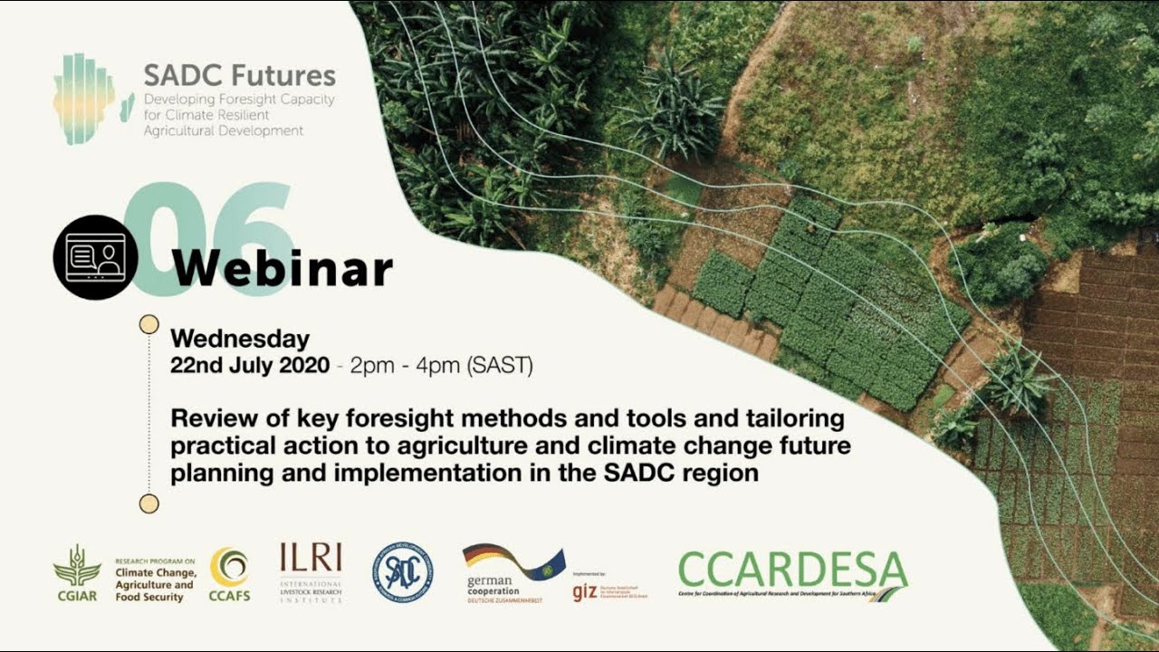 SADC Futures webinar series - Webinar 6: Foresight Tools and Methods - Review and Application