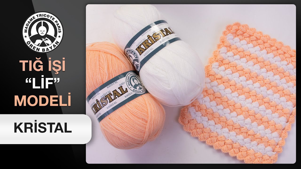 &Ouml;renbayan Kristal İle İki Renkli Tığ İşi Lif Modeli | &Ouml;renbayanofficial 🤗🏵❤️