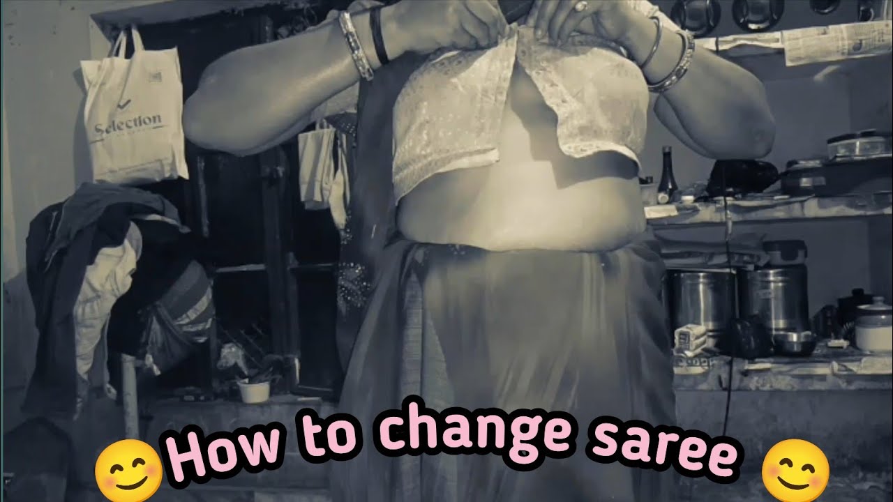 😲How to change saree without blouse 😲#newmommyslifestyle #usavlogs #massage