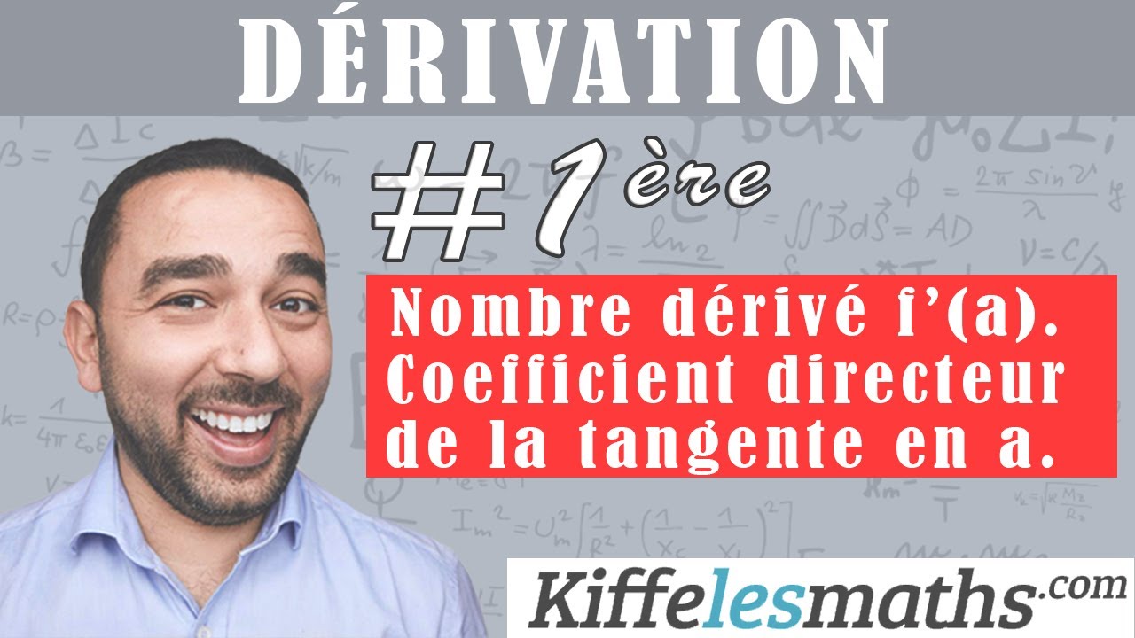 Nombre dérivé f'(a) graphiquement. Coefficient directeur de tangente.